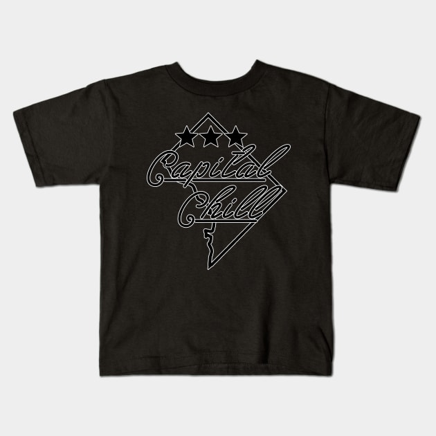 CLASSIC CAPITAL CHILL B&W LOGO Kids T-Shirt by Capital Chill